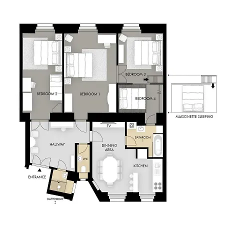 Apartment Luxurious Kafka Family In Old Town